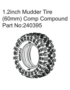 1.2"" Mudder Tire (60mm)...
