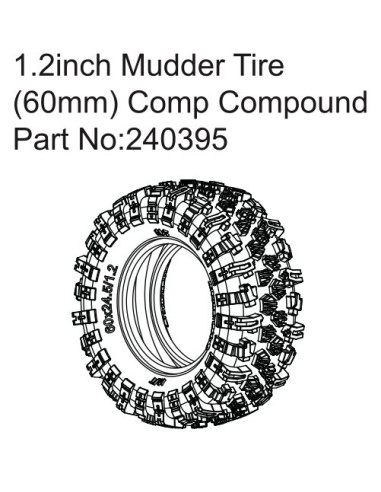 1.2"" Mudder Tire (60mm) Comp Compound