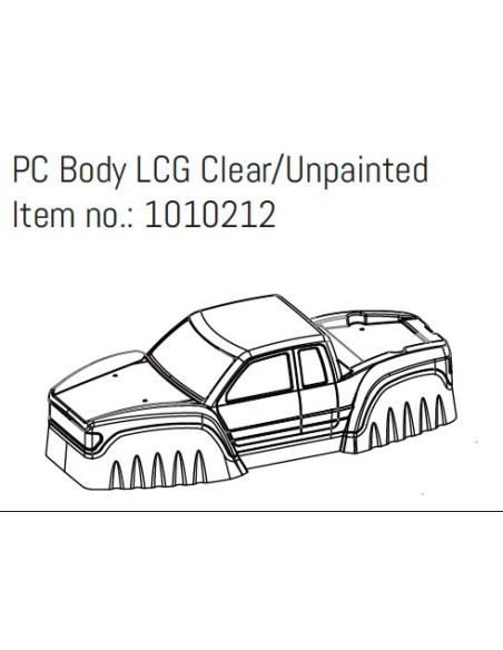 PC Body LCG Clear-Unpainted - GOAT