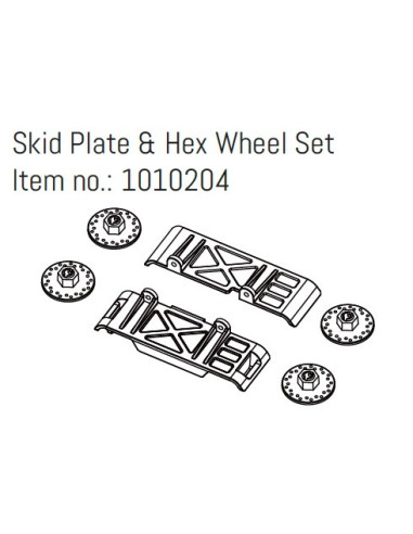 Skid Plate & Hex Wheel Set - GOAT
