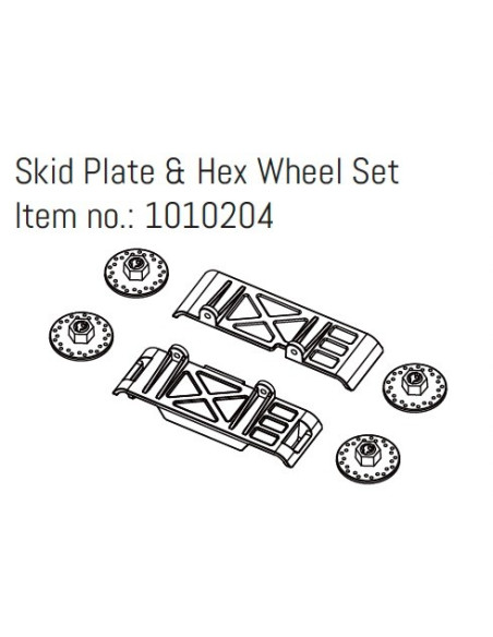Skid Plate & Hex Wheel Set - GOAT