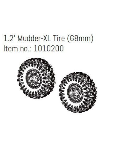 1.2"" Wheel Set ""Mudder-XL"" 68mm (4)