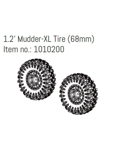 1.2"" Wheel Set ""Mudder-XL"" 68mm (4)