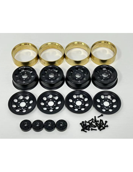 1.2"" Steel Bead Lock Wheels - black (4)
