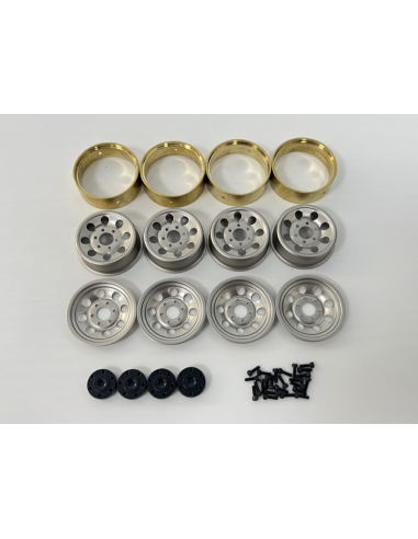 1.2"" Steel Bead Lock Wheels - silver (4)