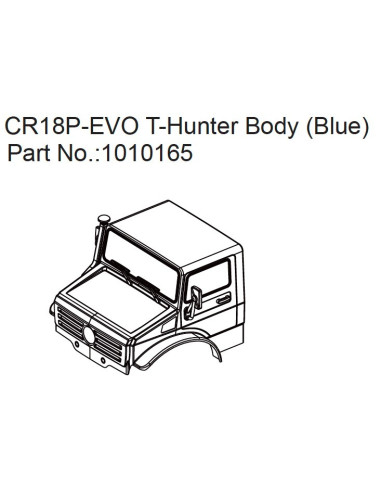 T-Hunter PC Body (blue) - EVO 1:18
