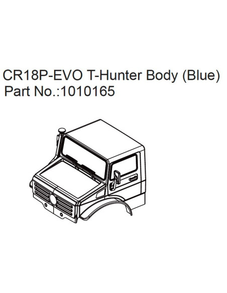 T-Hunter PC Body (blue) - EVO 1:18