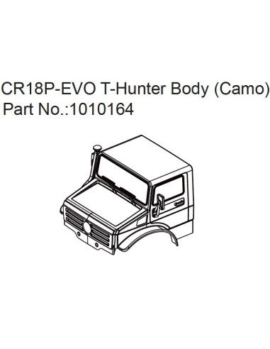 T-Hunter PC Body (camo) - EVO 1:18