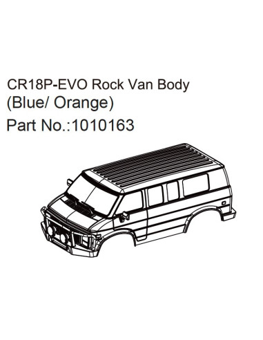 Rock Van Body (blue-orange) - EVO 1:18