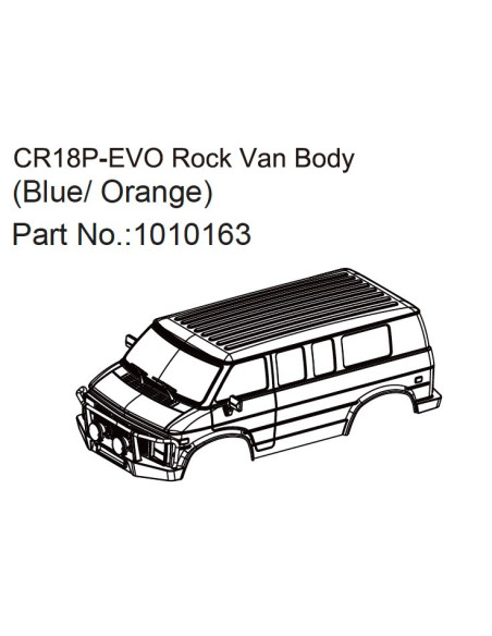Rock Van Body (blue-orange) - EVO 1:18
