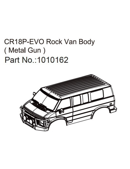 Rock Van Body (silver-black) - EVO 1:18