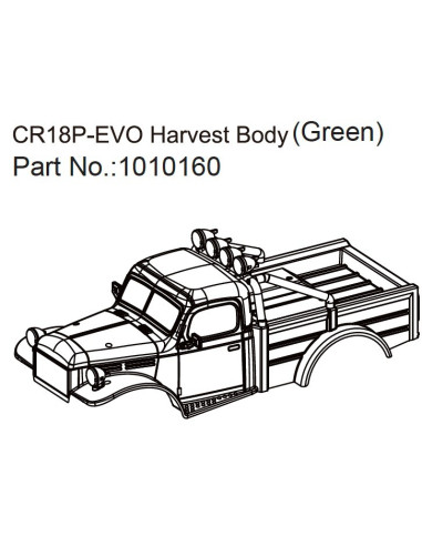 Harvest Body (matt green) - EVO 1:18
