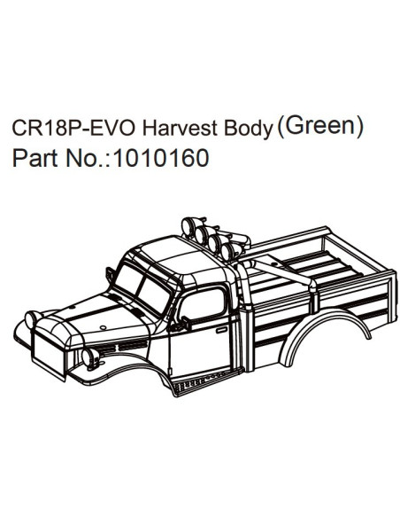 Harvest Body (matt green) - EVO 1:18