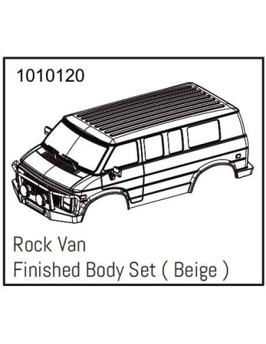 Rock Van PC Body Set (beige) - PRO Crawler 1:18