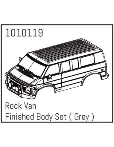 Rock Van PC Body Set (grey) - PRO Crawler 1:18