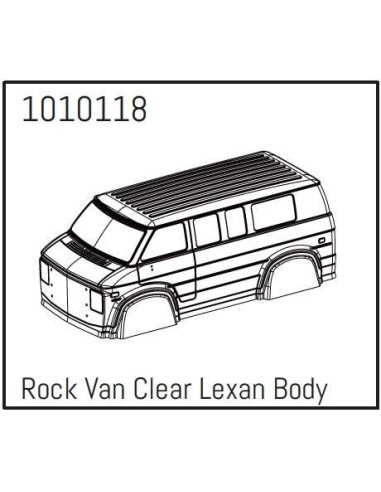 Rock Van PC Body (unpainted) - PRO Crawler 1:18