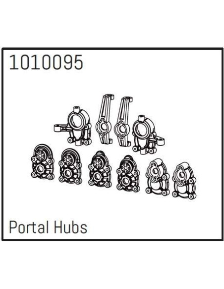 Portal Hub Set - PRO Crawler 1:18