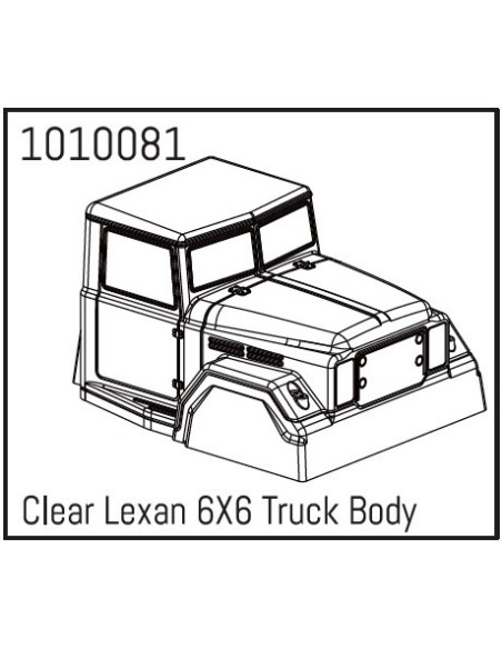 Clear Lexan 6X6 Truck Body