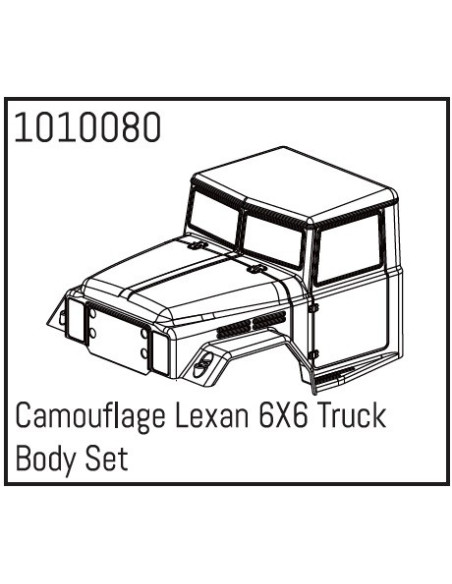 Camouflage Lexan 6X6 Truck Body Set