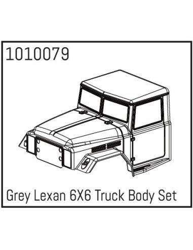 Grey Lexan 6X6 Truck Body Set