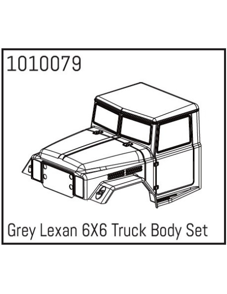Grey Lexan 6X6 Truck Body Set
