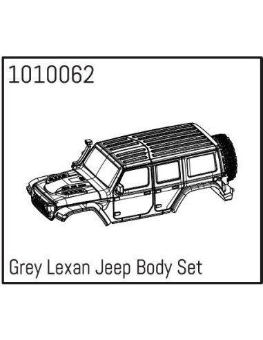 Grey Lexan Wrangler Body Set