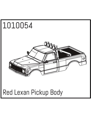 Red Lexan Pickup Body