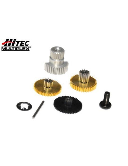 Piñonería metálica para servo Hitec mini HS-81