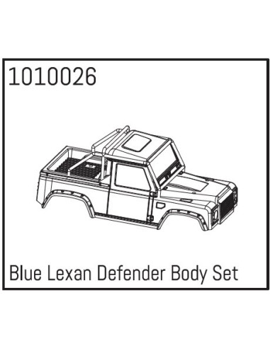 Blue Lexan Defender Body Set