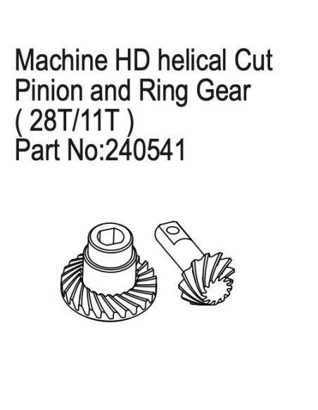 Machined HD Helical Cut Pinion and Ring Gear (11T-28T )