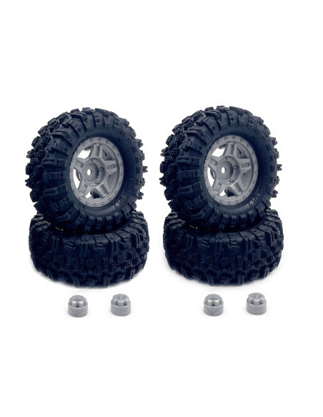 1.2inch Mudder Tire Set (60mm)  Grey (4)