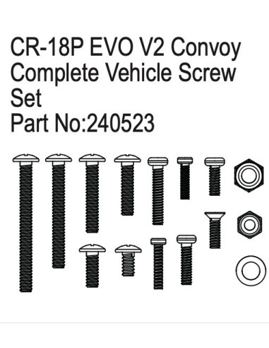 Complete Vehicle Screw Set  Convoy EVO V2