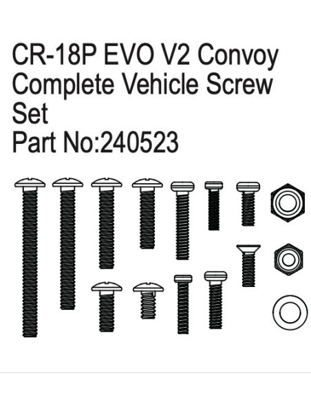 Complete Vehicle Screw Set  Convoy EVO V2