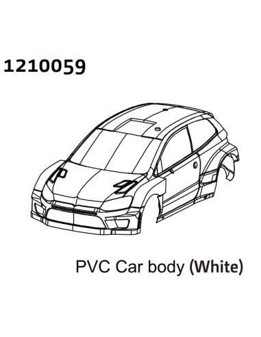 PC Rally Body Shell - blue + Stickers