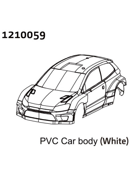 PC Rally Body Shell - blue + Stickers