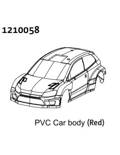 PC Rally Body Shell - red +...