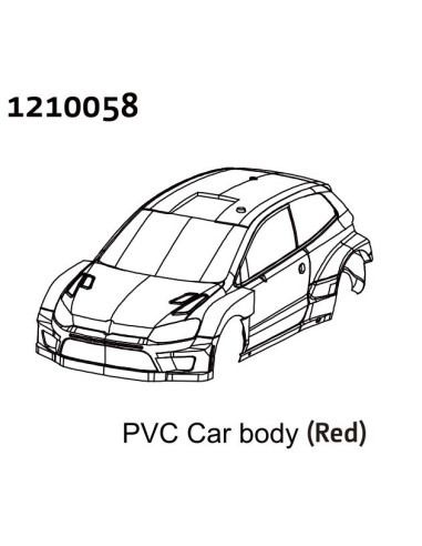 PC Rally Body Shell - red + Stickers