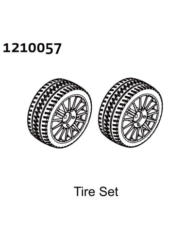 Pre-glued Tire Set - Rally (2)