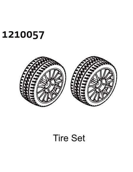 Pre-glued Tire Set - Rally (2)