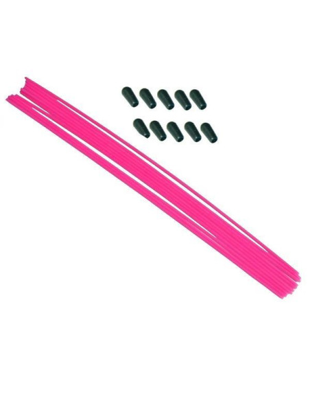 Tubo de antenta Rosa Fluor. (10 unidades) con tapón