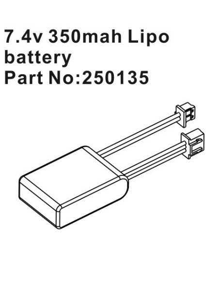 7.4V 350mAh LiPo Battery