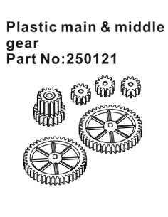 Plastic Main & Middle Gears