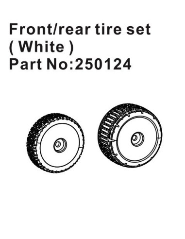 Speck-B Front-Rear Wheel Set white (2)