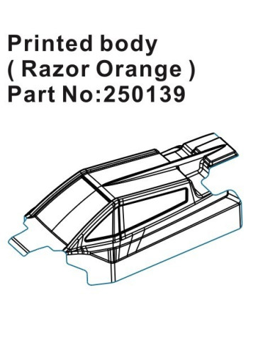 Speck-B Printed Lexan Body - razor orange