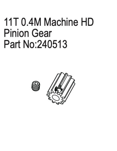 Machined HD Pinion Gear  11T 0.4M