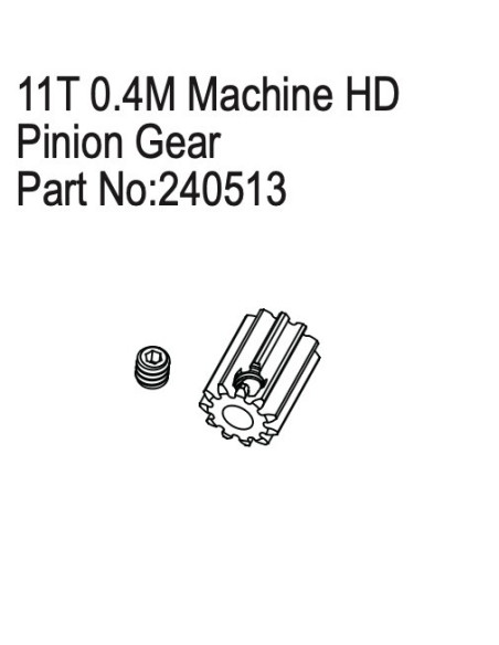 Machined HD Pinion Gear  11T 0.4M