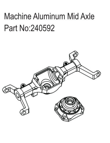 Machine Aluminum Mid Axle