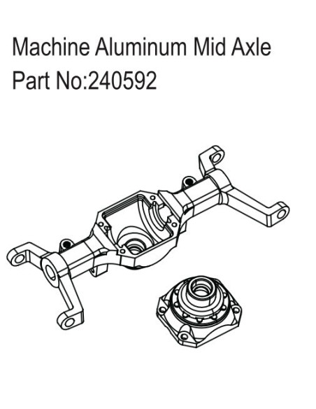 Machine Aluminum Mid Axle