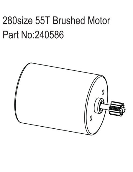 280size 55T Brushed Motor