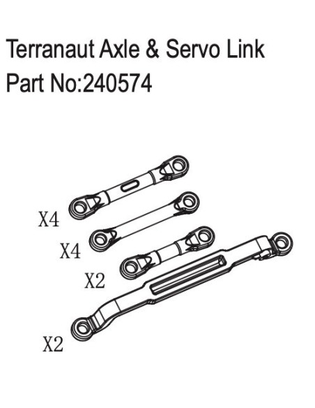 Terranaut Axle & Servo Link